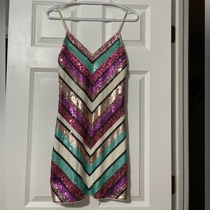 Sequin party dress - mini - XS size